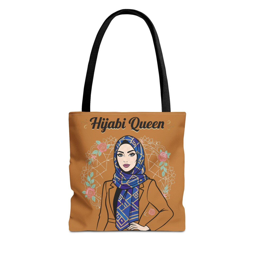 Hijabi Queen Tote Bag | Bold Hijabi Art | Muslim Woman Gift | Large ...