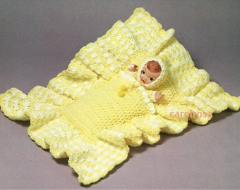 Vintage Crochet Pattern Baby Doll In Cuddle Sack Baby Nest Pdf Instant Download Vintage Crochet Pattern Baby Doll In Cuddle Sack Baby Nest Pdf Instant Download