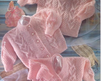 Download Baby Knitting Pattern Jackets Cardigans Sweaters DK ENGLISH lang only