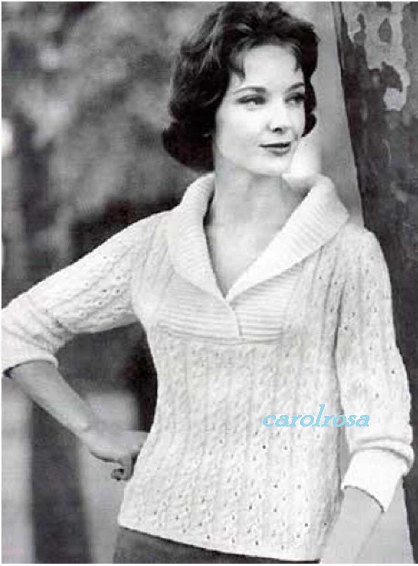 Knitting Pattern Ladies Shawl Collar Sweater/jumper PDF Etsy