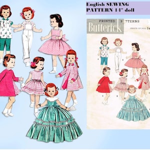 Sewing Pattern - 14 inch Doll's Clothing Wardrobe Toni, Mary HOYER etc - Instant PDF Download English