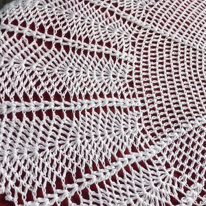 CROCHET PATTERN - Vintage Waterlily Circular Baby Shawl, Vintage Pattern Updated PDF Digital Download. English language