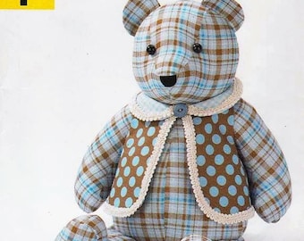 PDF 18 inch Memory Bear Pattern and instructions rare A2115 -  Instant download - BEST Price + Pattern SUPPORT + Bonus Collar and Jacket