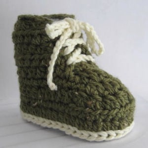 CROCHET PATTERN - Baby Combat Boots - Combats - Booties/Bootees - Birth to 3 months PDF download