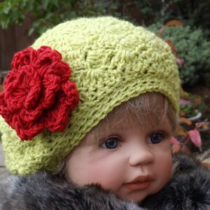 CROCHET PATTERN - Serena Slouch Hat and Rose - Child and Adult sizes PDF