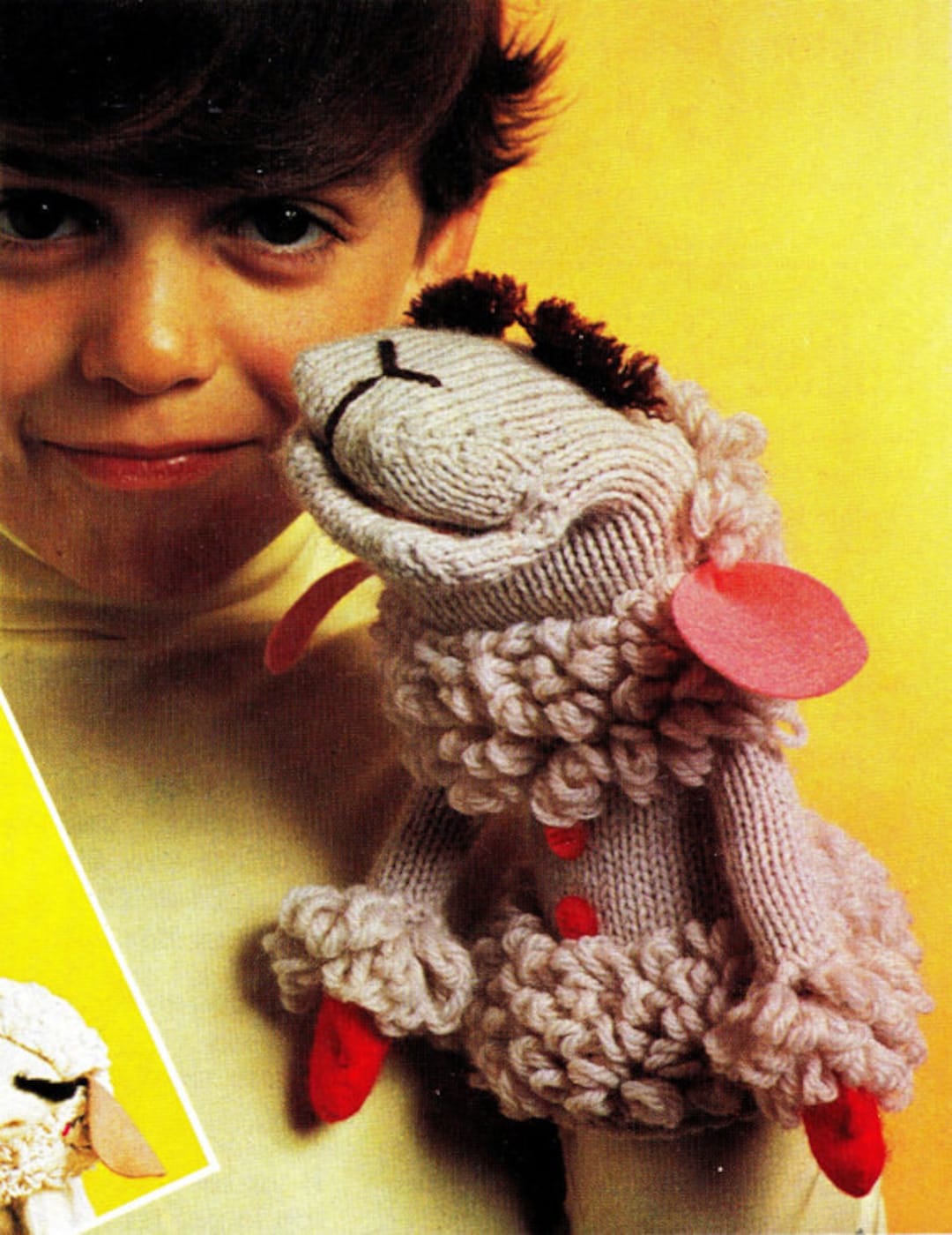Lamb Chop Glove Puppet Knitting and Crochet Pattern Shari Lewis PDF