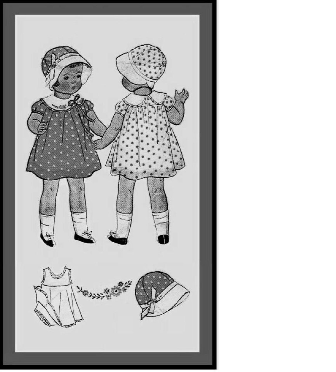 Doll's Sewing pattern for 22 inch doll dress and hat PDF Etsy