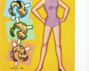 Paper Craft - Susan Paper Doll Cut out and Dress Teenage doll Vintage booklet - Party Fun!! ALMOST FREE