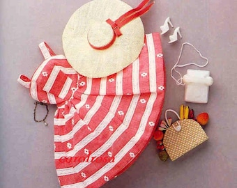 Sewing Pattern 12 inch Fashion doll - Rockabilly Dress Sunday Outing 50s  - Suburban Shopper PDF Download