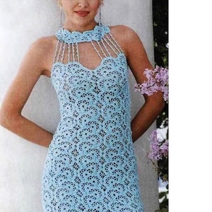 Crochet Pattern LADIES CROCHET Dress - #68  Charted only