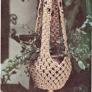 Macrame Plant Hanger - PDF Digital Pattern  - Home Decor ENGLISH language only