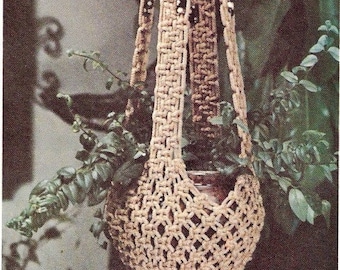 Macrame Plant Hanger - PDF Digital Pattern  - Home Decor