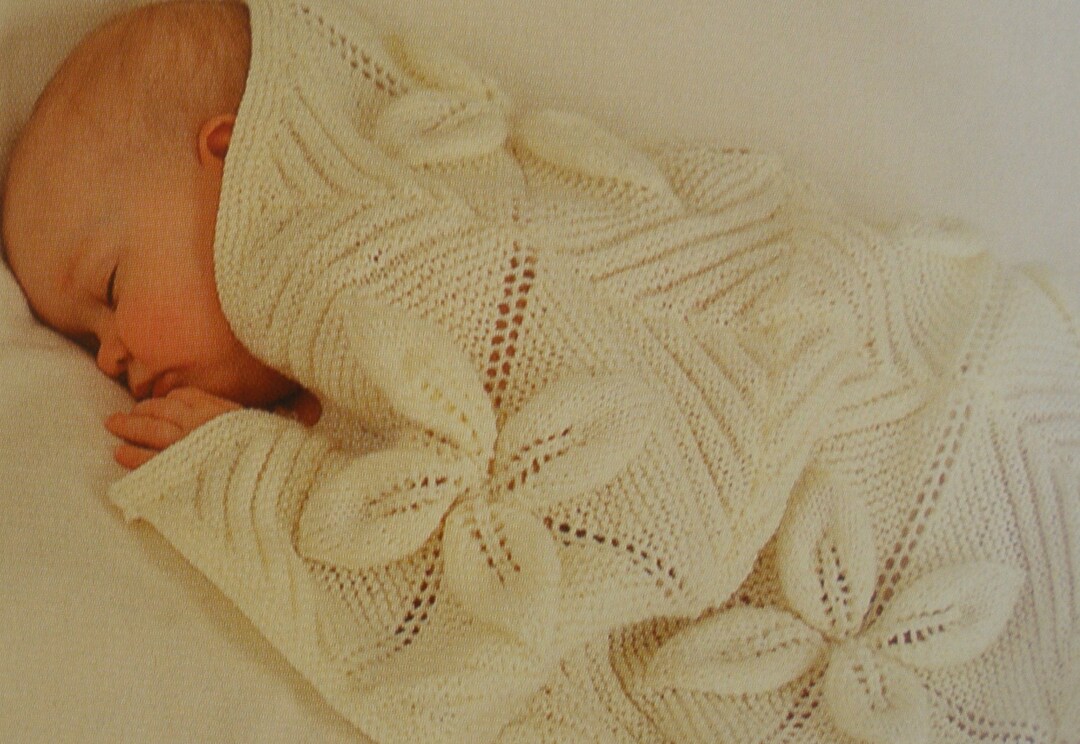 Knitting PATTERN 3 Pram/cot Covers 4ply Shawls and Blanket Etsy Australia