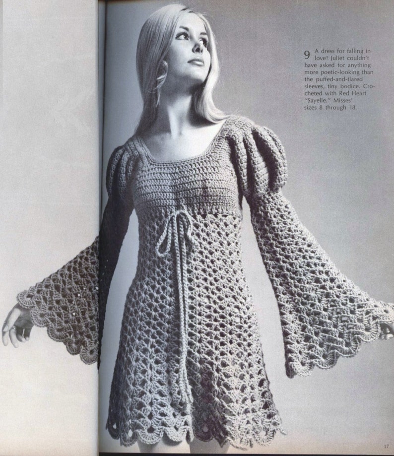 Crochet Pattern Boho Lace Juliet Romantic Mini Tunic Dress PDF Etsy