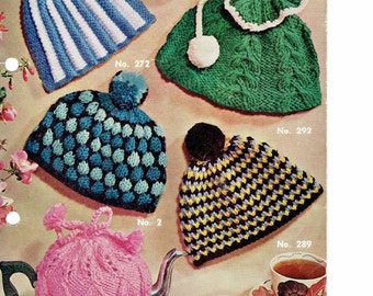 Instant Dowbnload PDF Vintage Knitting Pattern - Tea Cosy Cosies Cozies