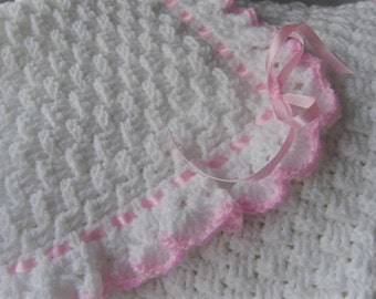 Crochet PATTERN - CR21 - Baby Blanket/Afghan/Christening/Shawl /Baptism