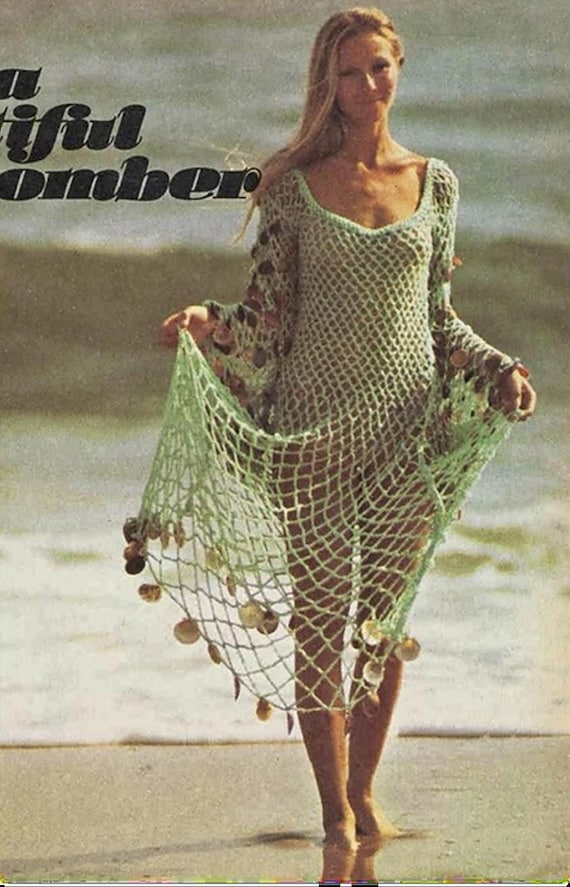 white christmas dresses 3D Starfish & Shells Crochet Beach Cover Up Dress – FAIRY SEASON main image 1