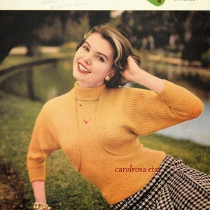 Knitting Pattern Vintage Knit Dolman Batwing Sleeve Sweater/Jumper and Bolero Retro Elegant Immediate download