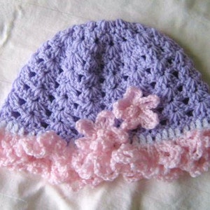 Crochet Pattern - Melody - Baby Hat//Cloche//Bonnet//Bebe Hat and flower - ENGLISH language