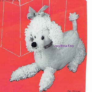 Knitting Pattern - Fifinella Poodle Pyjama/Nightdress Case - Great vintage design