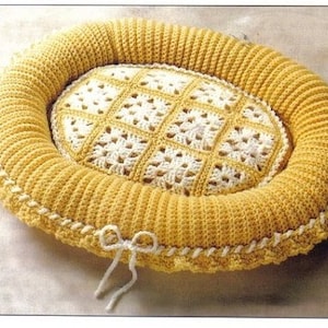 Crochet PATTERN - Cat or dog/Puppy bed download - Cozy Bed for Furries