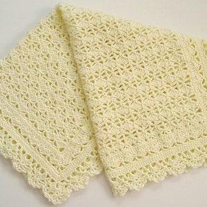 CROCHET PATTERN - Elegant Afghan/Blanket/Shawl - Heirloom Christening Baptism