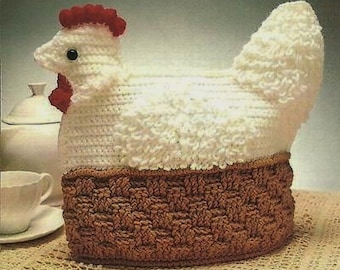 Crochet Pattern - Hen Tea Cozy/Cosy - Perfect Easter Gift - Novelty Item PDF Download LOWEST Price ENGLISH language only