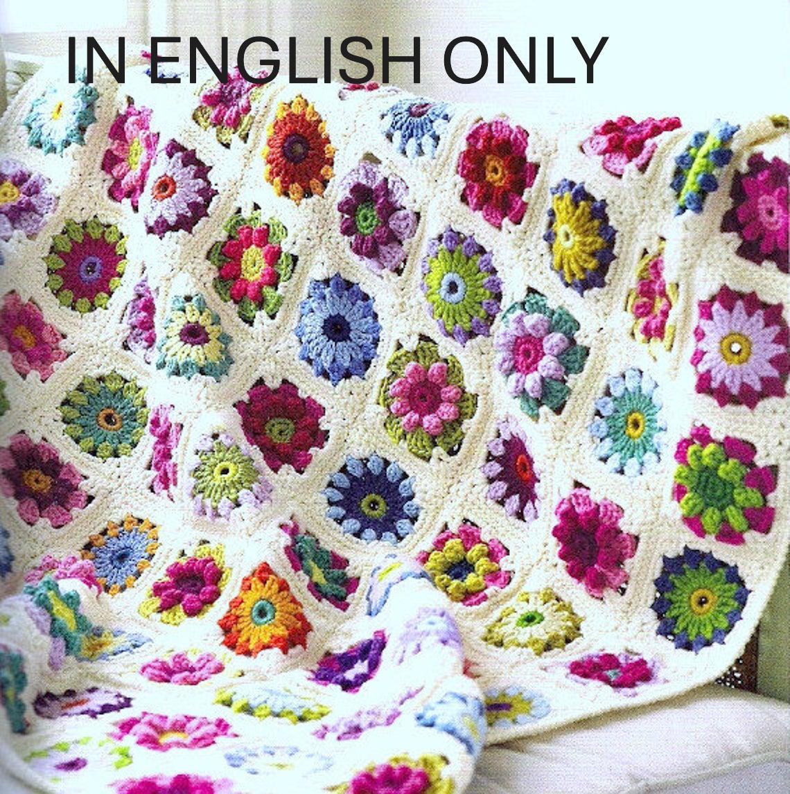Granny Square Blanket Vintage - Etsy