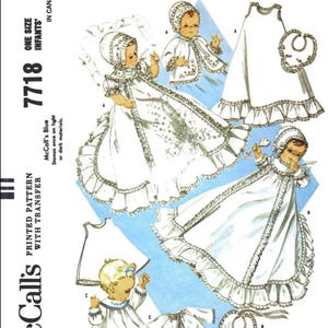 Pattern Infant/New Born Baptism Christening Gown BABY Christening Gown Cap/Bonnet Pdf Craft SEWING Pattern