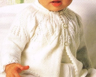 Vintage Baby Knitting PATTERN - Baby's Matinee Coat  3ply 18 - 20 inches - English only