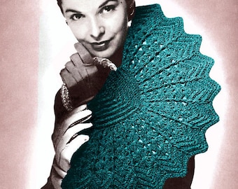 Crochet Pattern - Fan Pinwheel Cordet Clutch Purse/Bag PDF download