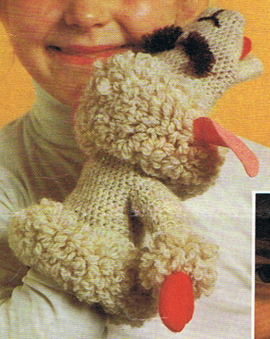 SALE Lamb Chop Glove Puppet Knitting and Crochet Pattern Etsy