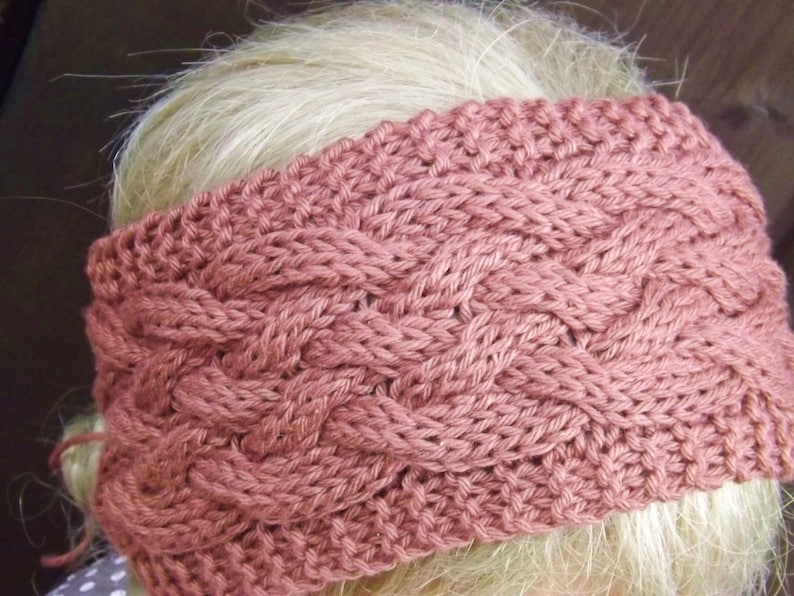 KNITTING PATTERN Knotty Cable Head Warmer Headband Baby Etsy