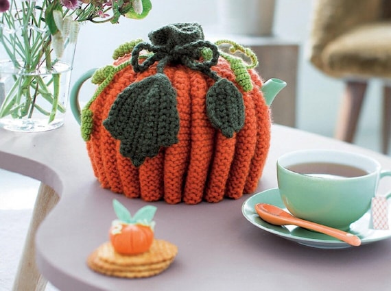 Cache-théière Halloween Tricoté Main - Multicolore - 4-6 Tasses - Fait Main UK