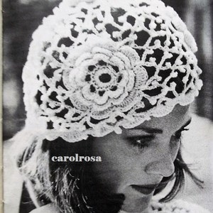 Crochet Pattern - Irish Crochet Cloche Bridal Hat Rose Motif - PDF download
