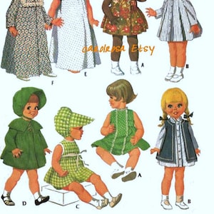 Sewing Pattern - Dolls clothing - Medium 14 to 18 in dolls AG, MA, Our Generation, Corolle, Baby Born and more ENGLISH
