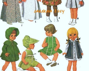 Sewing Pattern - Dolls clothing - Medium 14 to 18 in dolls AG, MA, Our Generation, Corolle, Baby Born and more