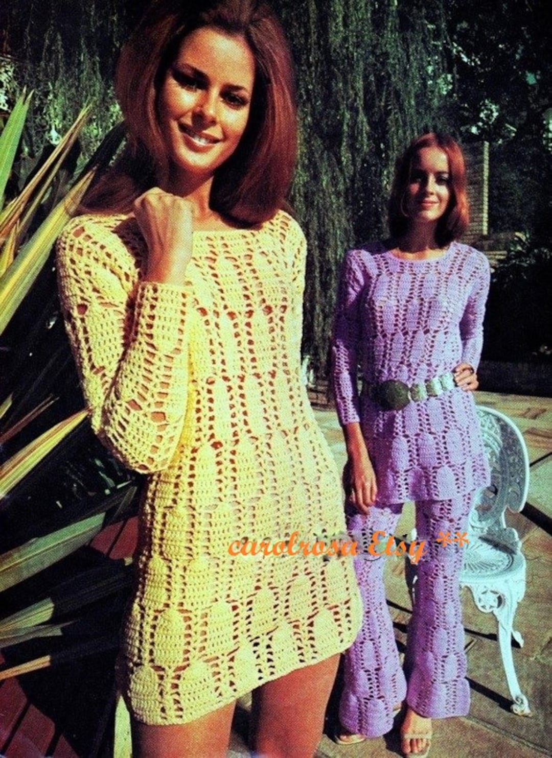 Crochet Pattern Trouser/pants Suit and Dress Vintage Retro 34 and 36 Inch  Bust PDF Download -  Canada