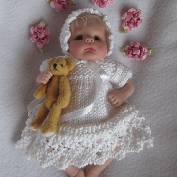 OOAK Clay Sculpt Designer Doll Knitting Pattern for 7-8 inch baby doll -  Holly PDF