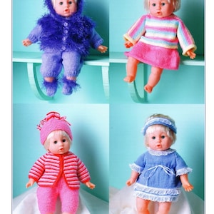 KNIT PATTERN  Doll&#39;s Wardrobe to knit for 16 inch doll DK   Download