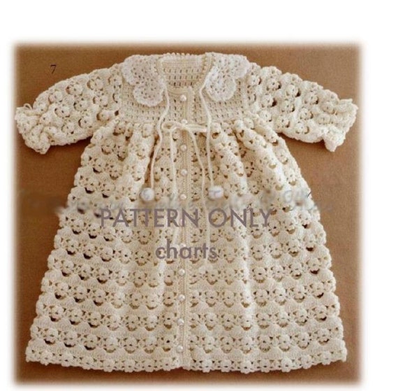 Buy Crochet Pattern Baby Crochet Coat/ Gown/ Jacket CHARTED
