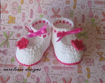 Crochet Pattern - Baby/Child Booties Shoes Christening Summer Baptism Heirloom - ENGLISH language