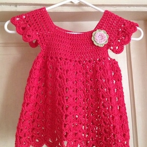 Crochet Pattern - Child's Pinafore/Smock Dress -  Sizes from 1 year to 10 years of age