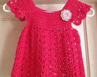 Crochet Pattern - Child's Pinafore/Smock Dress -  Sizes from 1 year to 10 years of age