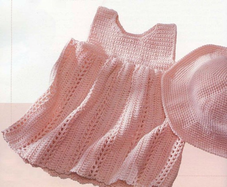 CROCHET PATTERN Baby Sundress//Dress and Hat PDF Bebe Easy make Birth to 12 months image 1