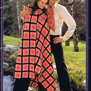 Download PDF - CROCHET PATTERN - Granny Square Afghan/Blanket