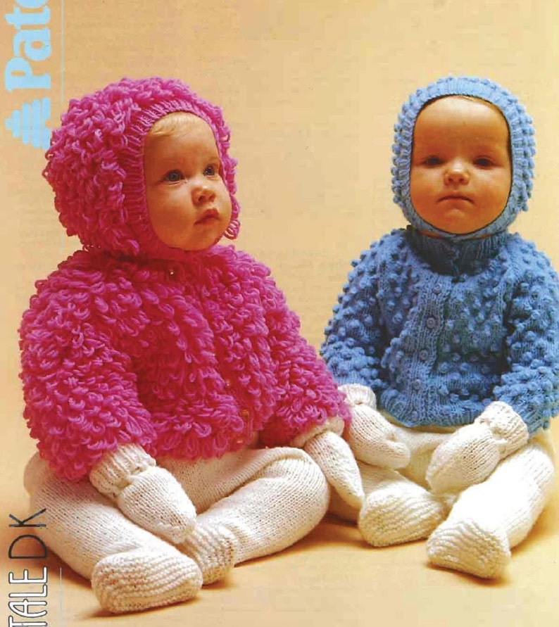 Baby KNITTING PATTERNS PDF Cardigans/Jackets Bobble and Etsy