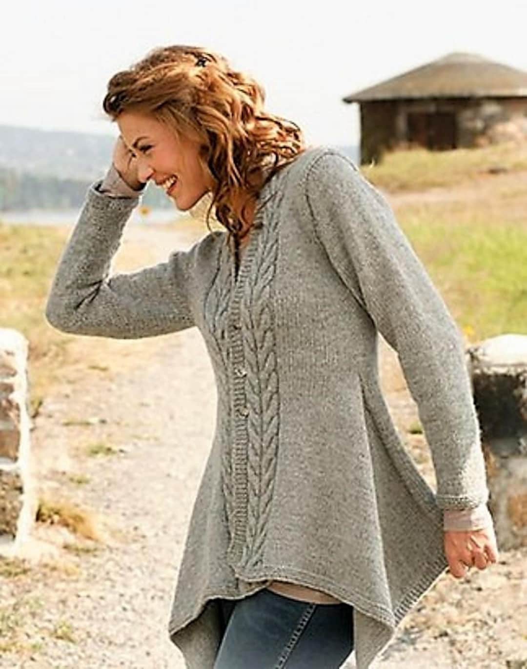 Knitting Pattern Asymetrical Jacket 