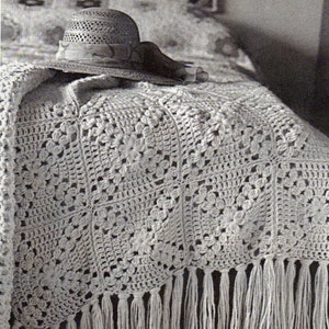 Crochet Pattern Vintage Granny Square Motif - Afghan Blanket PDF download - ENGLISH language only