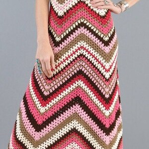 Crochet Pattern Ladies Dress Evening Gown 34-36 in UK 12-14 Maxi Retro ...